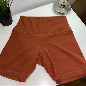 Lululemon Align Biker Short 6” Dark Terracotta